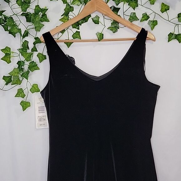 Robbie Bee. Black Velvet. Tank Dress. Size 12. NWT - Picture 5 of 9